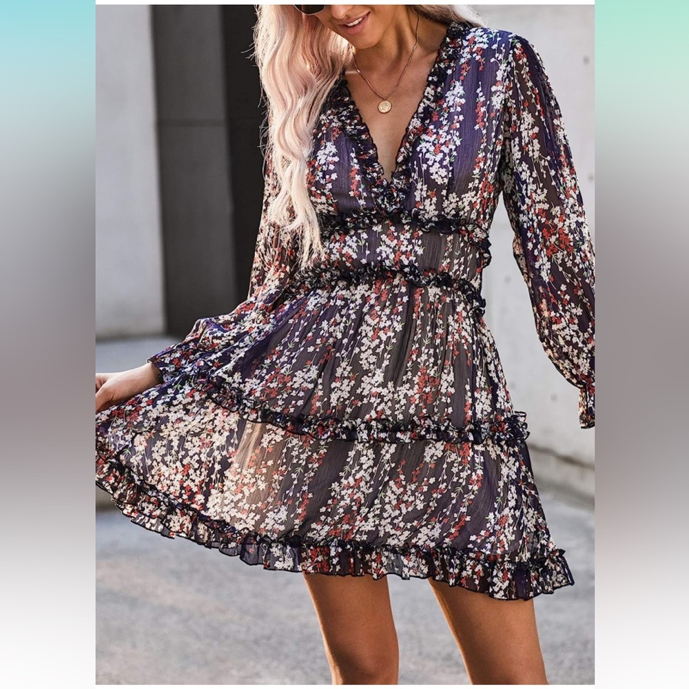 Womens Long Sleeve Summer Dress